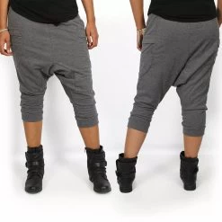 Pantalon Sarouel 3/4 Unisexe "Safar", Gris Chiné