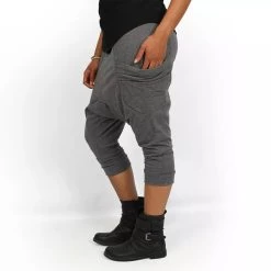 Pantalon Sarouel 3/4 Unisexe "Safar", Gris Chiné -Magasin De Vêtements Pour Femmes pantalon sarouel 3 4 safar gris p image 314506 grande