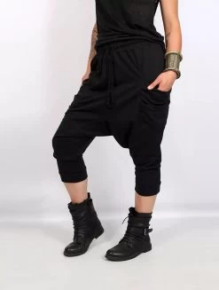 Pantalon Sarouel 3/4 Unisexe "Safar", Noir