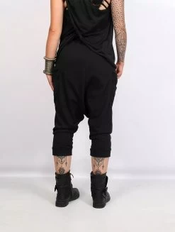 Pantalon Sarouel 3/4 Unisexe "Safar", Noir -Magasin De Vêtements Pour Femmes pantalon sarouel 3 4 unisexe safar noir p image 323688 grande