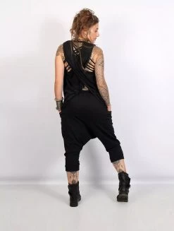 Pantalon Sarouel 3/4 Unisexe "Safar", Noir -Magasin De Vêtements Pour Femmes pantalon sarouel 3 4 unisexe safar noir p image 323690 grande