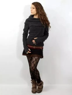 Pull à Capuche "Sadiva", Gris Foncé -Magasin De Vêtements Pour Femmes pull a capuche sadiva gris fonce p image 339762 grande