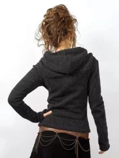 Pull à Capuche "Sadiva", Gris Foncé -Magasin De Vêtements Pour Femmes pull a capuche sadiva gris fonce p image 339765 grande