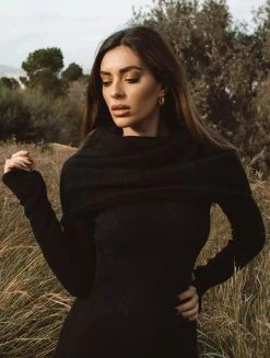 Pull à Gros Col "Mantra", Noir 7 Pull à Gros Col "Mantra", Noir -Magasin De Vêtements Pour Femmes pull a gros col mantra noir p image 336970 grande