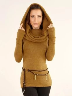 Pull à Gros Col "Mantra", Rouille