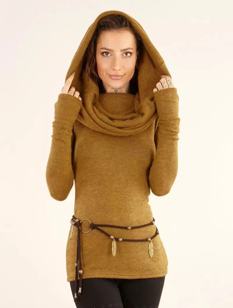 Pull à Gros Col "Mantra", Rouille 1 Pull à Gros Col "Mantra", Rouille