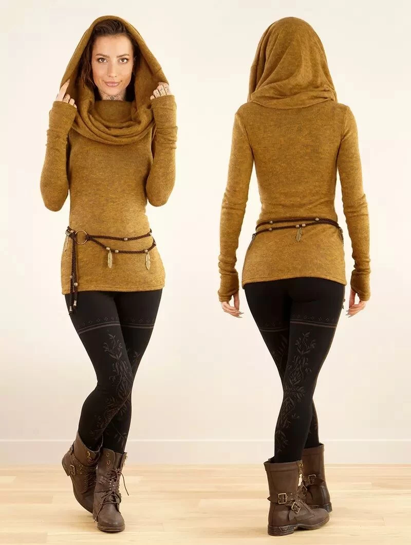 Pull à Gros Col "Mantra", Rouille 4 Pull à Gros Col "Mantra", Rouille – Image 4