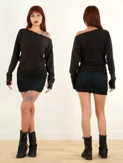 Pull à Manches Chauve-souris "Kayäaz", Noir -Magasin De Vêtements Pour Femmes pull a manches chauve souris kayaaz noir p image 338690 grande