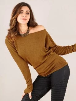 Pull à Manches Chauve-souris "Kayäaz", Rouille