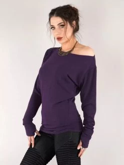 Pull à Manches Chauve-souris "Kayäaz", Violet