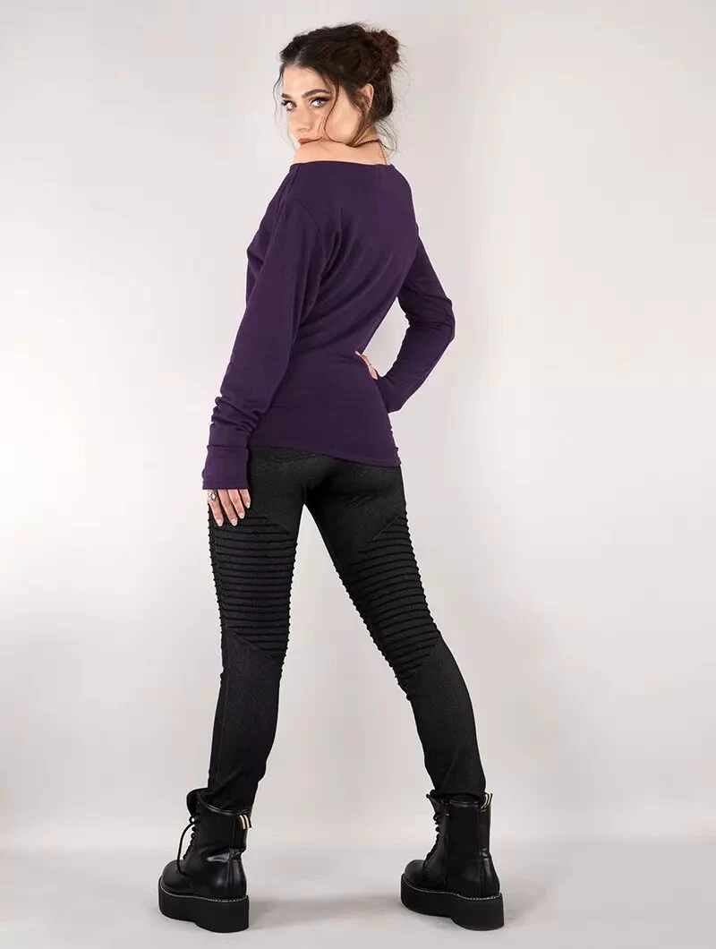 Pull à Manches Chauve-souris "Kayäaz", Violet 2 Pull à Manches Chauve-souris "Kayäaz", Violet – Image 2