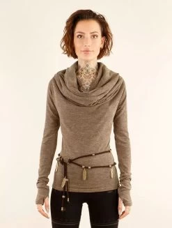 Pull Col Bénitier "Kali", Beige -Magasin De Vêtements Pour Femmes pull col benitier kali beige p image 348262 grande