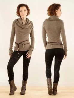 Pull Col Bénitier "Kali", Beige -Magasin De Vêtements Pour Femmes pull col benitier kali beige p image 348263 grande