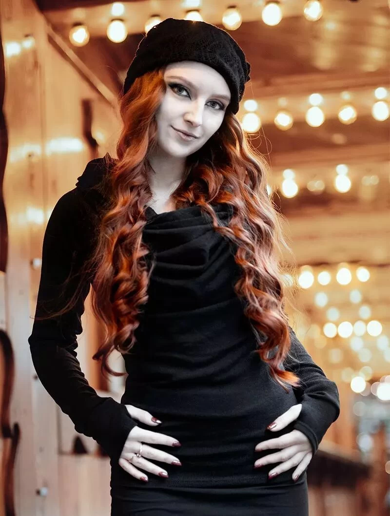 Pull Col Bénitier "Kali", Noir 6 Pull Col Bénitier "Kali", Noir – Image 6