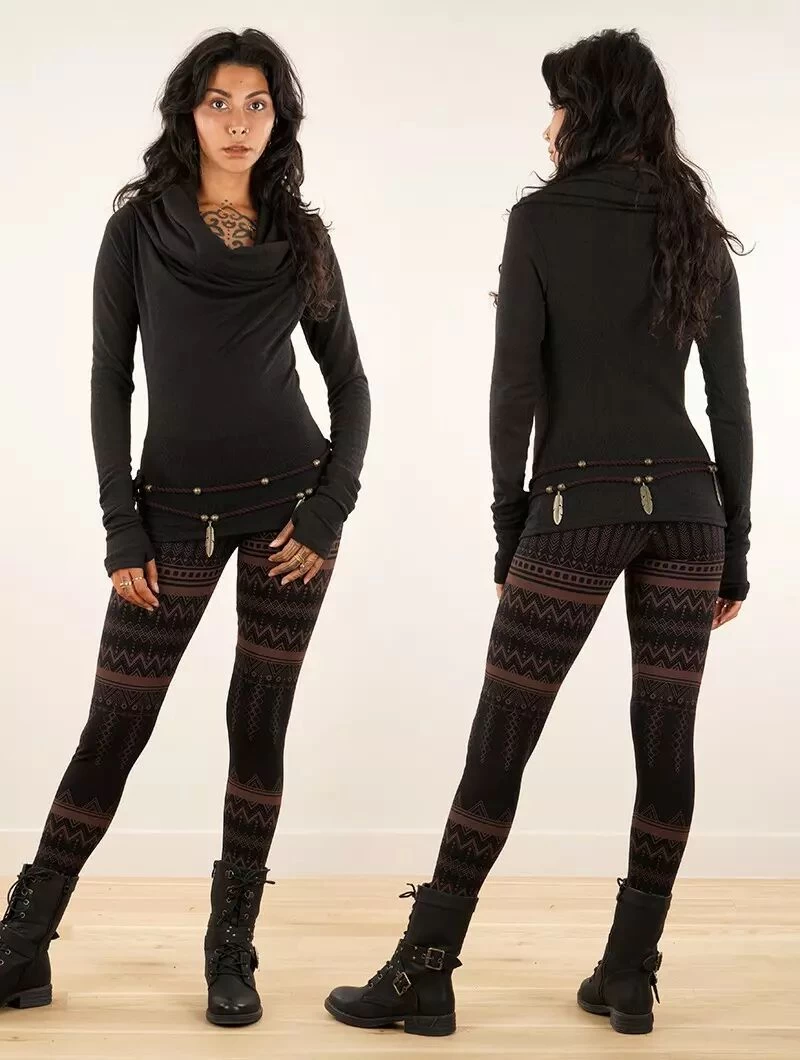 Pull Col Bénitier "Kali", Noir 2 Pull Col Bénitier "Kali", Noir – Image 2