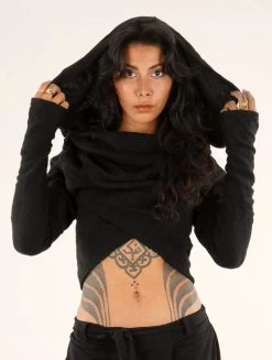 Pull Court "Nadjäa", Noir 10 Pull Court "Nadjäa", Noir -Magasin De Vêtements Pour Femmes pull court nadjaa noir p image 342568 grande