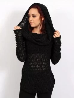 Pull En Crochet "Hookäa", Noir