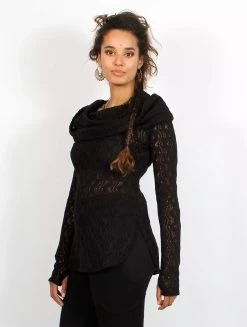 Pull En Crochet "Hookäa", Noir -Magasin De Vêtements Pour Femmes pull en crochet hookaa noir p image 344742 grande