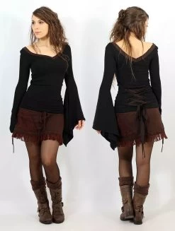 Pull à Manches évasées "Eo-Kimö", Noir Et Marron 10 Pull à Manches évasées "Eo-Kimö", Noir Et Marron -Magasin De Vêtements Pour Femmes pull eo kimo noir et marron p image 330871 grande