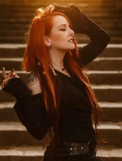 Pull épaules Dénudées "Elixir", Noir -Magasin De Vêtements Pour Femmes pull epaules denudees elixir noir p image 325058 grande