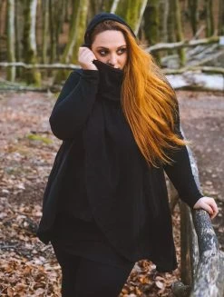 Pull Poncho "Inika", Noir -Magasin De Vêtements Pour Femmes pull inika noir p image 329842 grande