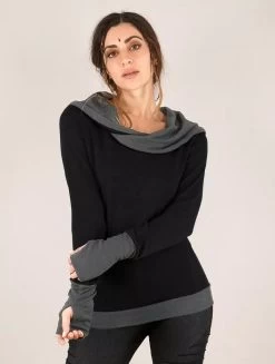 Pull "Janjira", Noir Gris Foncé