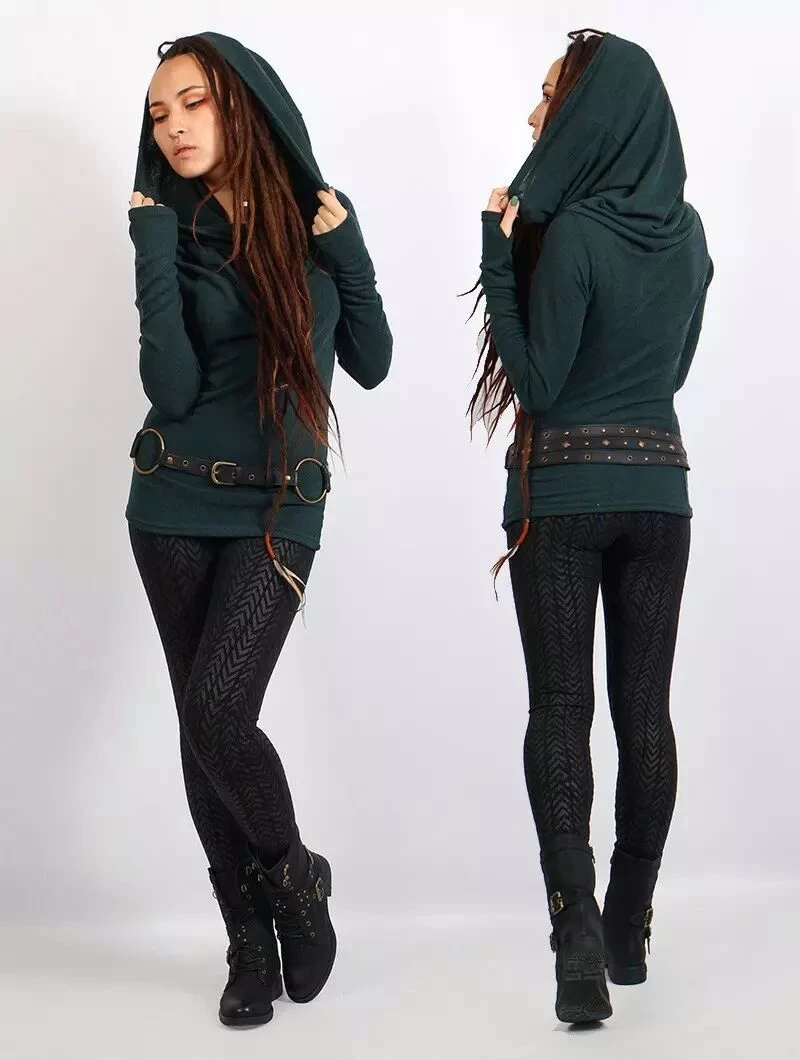 Pull Col Bénitier "Kali", Bleu Pétrole Foncé 6 Pull Col Bénitier "Kali", Bleu Pétrole Foncé – Image 6