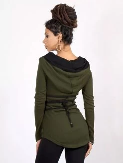 Pull "Käliskä", Vert Kaki Et Noir -Magasin De Vêtements Pour Femmes pull kaliska vert kaki et noir p image 331376 grande