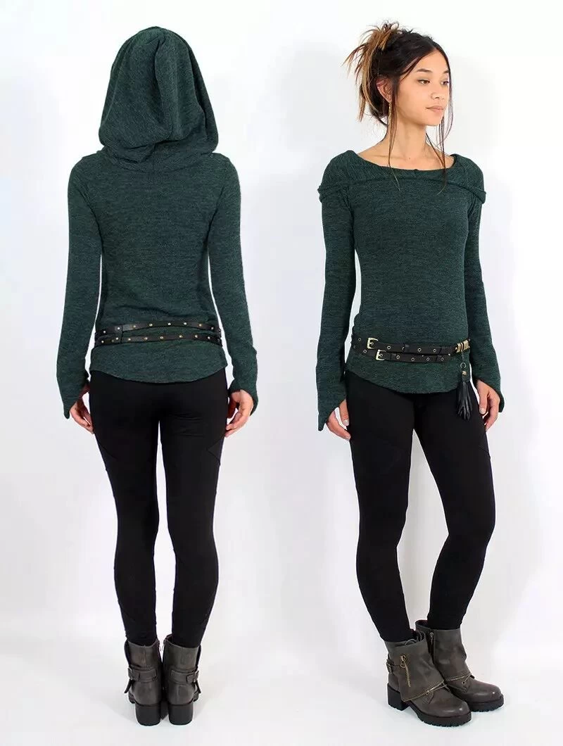 Pull "Karmäa", Bleu Pétrole Chiné 3 Pull "Karmäa", Bleu Pétrole Chiné – Image 3