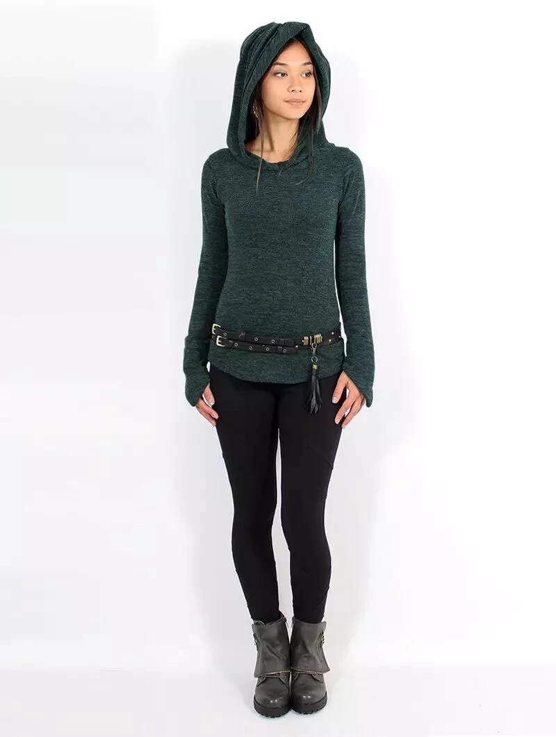 Pull "Karmäa", Bleu Pétrole Chiné 2 Pull "Karmäa", Bleu Pétrole Chiné – Image 2