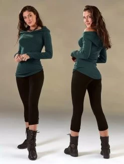 Pull "Karmïk", Bleu Pétrole -Magasin De Vêtements Pour Femmes pull karmik bleu petrole p image 348155 grande