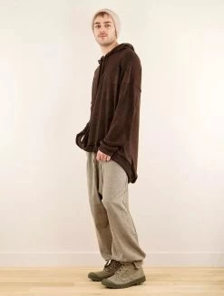 Pull Long Oversize à Capuche "Rashmi", Marron -Magasin De Vêtements Pour Femmes pull long oversize a capuche rashmi marron p image 347427 grande