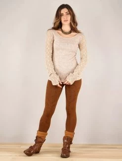 Pull Manches Crochet "Oroshï", Beige -Magasin De Vêtements Pour Femmes pull manches crochet oroshi beige p image 335546 grande