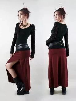 Pull Manches Crochet "Oroshï", Noir -Magasin De Vêtements Pour Femmes pull manches crochet oroshi noir p image 332778 grande