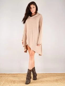 Pull Poncho "Inika", Beige -Magasin De Vêtements Pour Femmes pull poncho inika beige p image 332209 grande