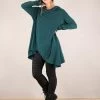Pull Poncho "Inika", Bleu Pétrole