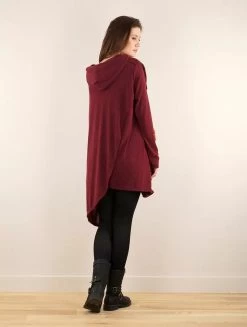 Pull Poncho "Inika", Bordeaux -Magasin De Vêtements Pour Femmes pull poncho inika bordeaux p image 348122 grande