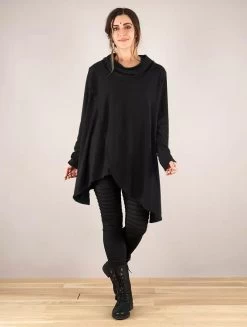 Pull Poncho "Inika", Noir -Magasin De Vêtements Pour Femmes pull poncho inika noir p image 336986 grande