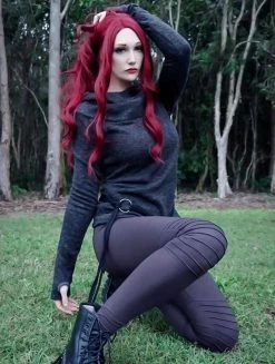 Pull à Capuche "Sadiva", Gris Foncé -Magasin De Vêtements Pour Femmes pull sadiva gris fonce p image 331667 grande