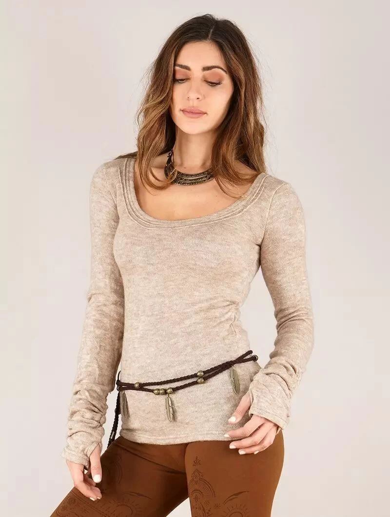 Pull "Ysïs", Beige 4 Pull "Ysïs", Beige – Image 4
