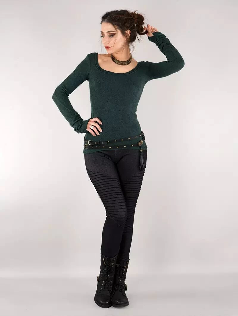 Pull "Ysïs", Bleu Pétrole Foncé 3 Pull "Ysïs", Bleu Pétrole Foncé – Image 3