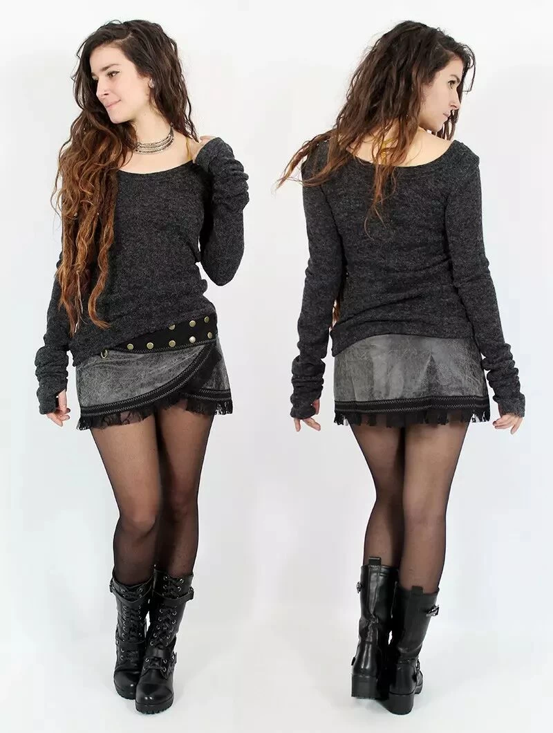 Pull "Ysïs", Gris Foncé 3 Pull "Ysïs", Gris Foncé – Image 3