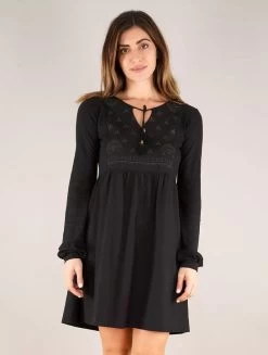 Robe à Manches Longues "Eireen", Noir