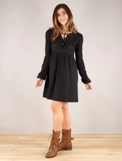 Robe à Manches Longues "Eireen", Noir -Magasin De Vêtements Pour Femmes robe a manches longues eireen noir p image 341055 grande