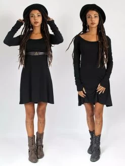 Robe à Manches Longues "Ysïaa", Noir -Magasin De Vêtements Pour Femmes robe a manches longues ysiaa noir p image 348730 grande