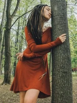 Robe à Manches Longues "Ysïaa", Terre De Sienne Chiné 11 Robe à Manches Longues "Ysïaa", Terre De Sienne Chiné -Magasin De Vêtements Pour Femmes robe a manches longues ysiaa terre de sienne p image 330641 grande