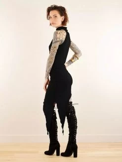 Robe Asymétrique à Col Licou "Yuna", Noir -Magasin De Vêtements Pour Femmes robe asymetrique a col licou yuna noir p image 348053 grande