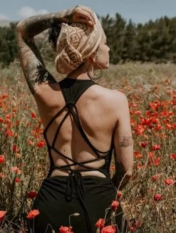 Robe Asymétrique "Deepti", Noir