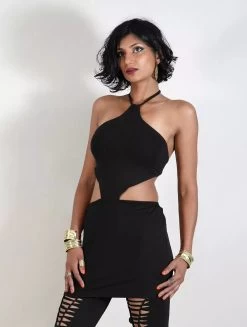 Robe Courte "Chanasya", Noir