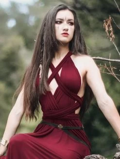 Robe Courte Infinity "Wakiza", Bordeaux